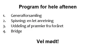 Program for hele aftenen